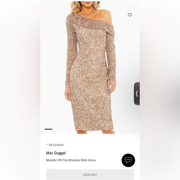 $398 NWT Mac Duggal Asymmetrical sequin Dress Size: 8 - Picture 3 of 7